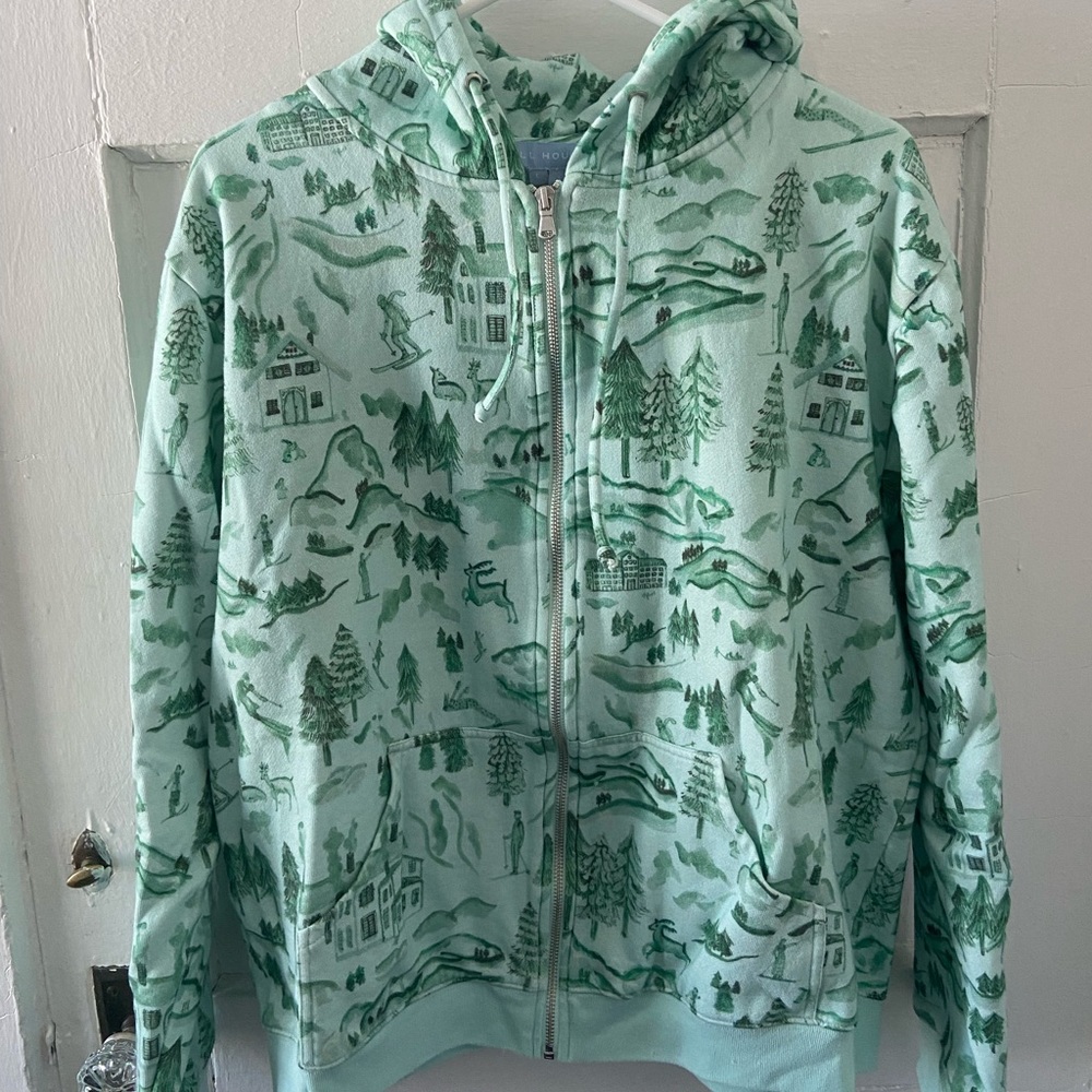 Hill House winter toile Teddy zip up